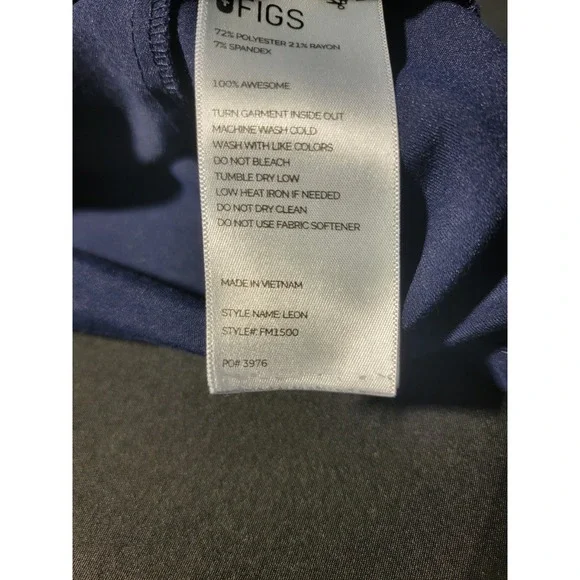 FIGS Technical Collection Leon Scrub Top Medium Blue Chest Pocket FM1500 - Picture 7 of 9